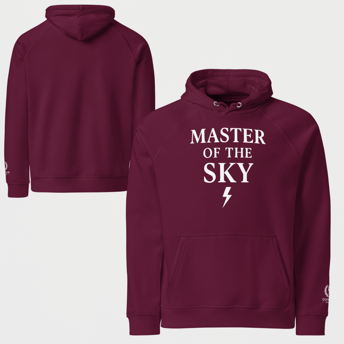 Master of the Sky Hoodie – premium Greek mythology streetwear by Olympian Studio