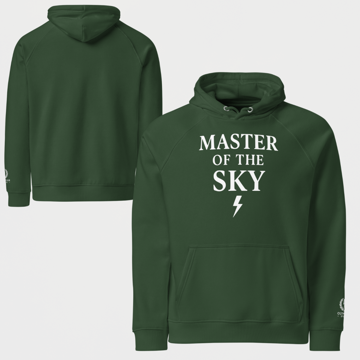 Master of the Sky Hoodie – premium Greek mythology streetwear by Olympian Studio