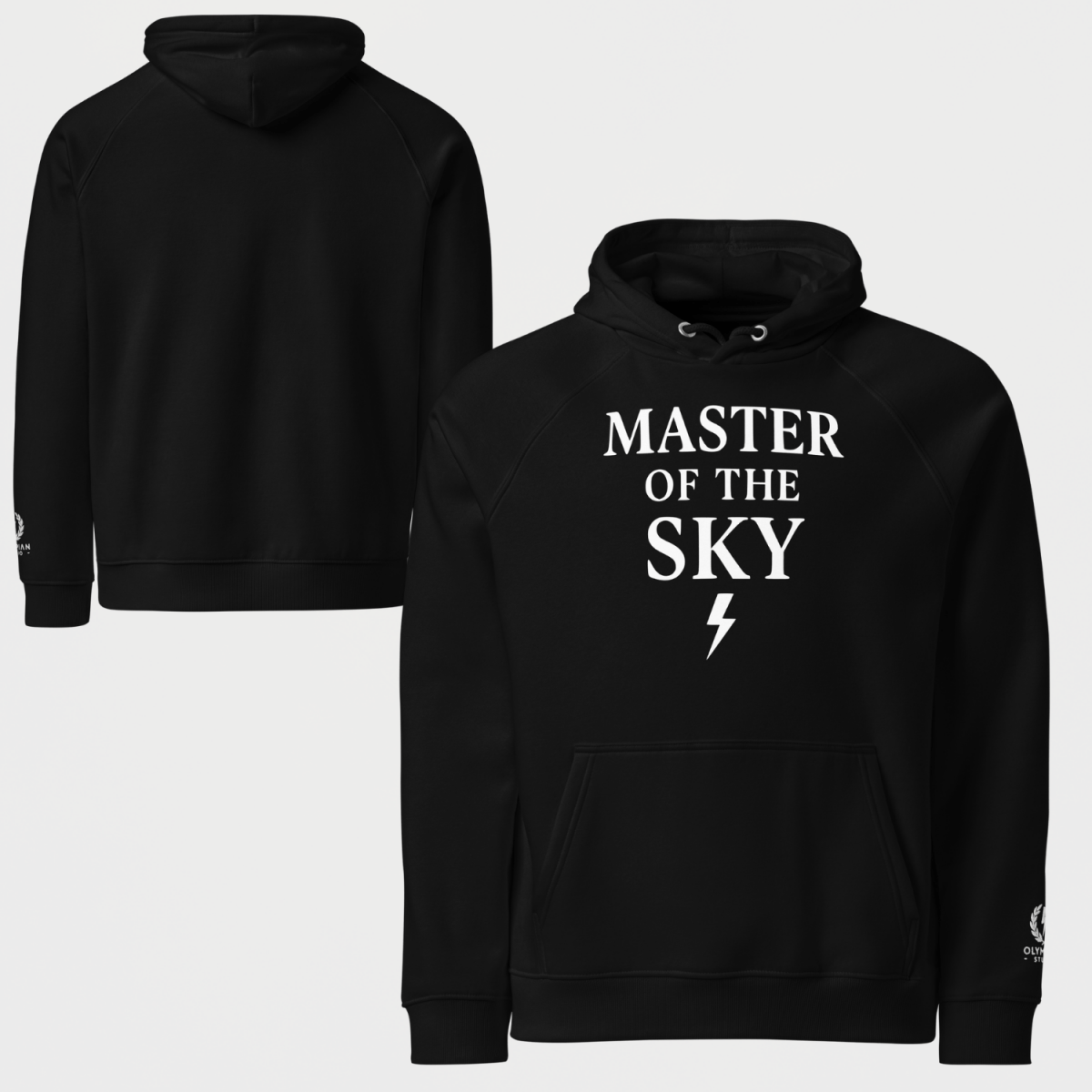 Master of the Sky Hoodie – premium Greek mythology streetwear by Olympian Studio