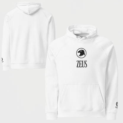 Zeus Eagle Hoodie – Embroidered Front Design – premium Greek mythology streetwear by Olympian Studio