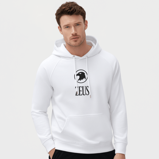 Zeus Eagle Hoodie – Embroidered Front Design – premium Greek mythology streetwear by Olympian Studio