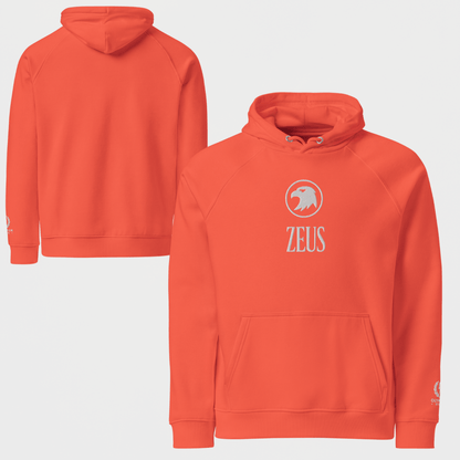 Zeus Eagle Hoodie – Embroidered Front – premium Greek mythology streetwear by Olympian Studio